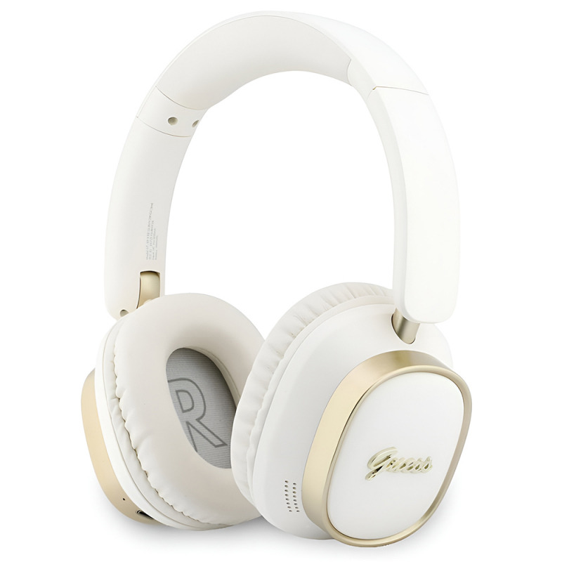 Handsfree Bluetooth Guess Rectangle Metal Script, A2DP, Alb