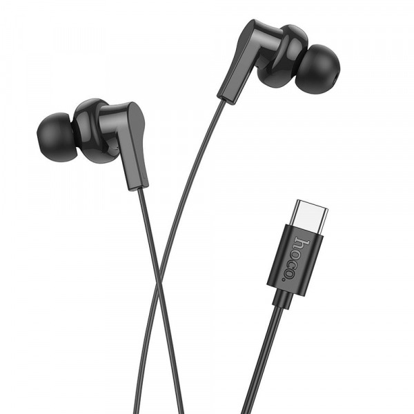 Handsfree USB-C HOCO M114, Negru