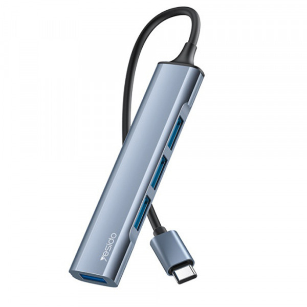 Hub USB-C Yesido HB17, 4in1, Gri