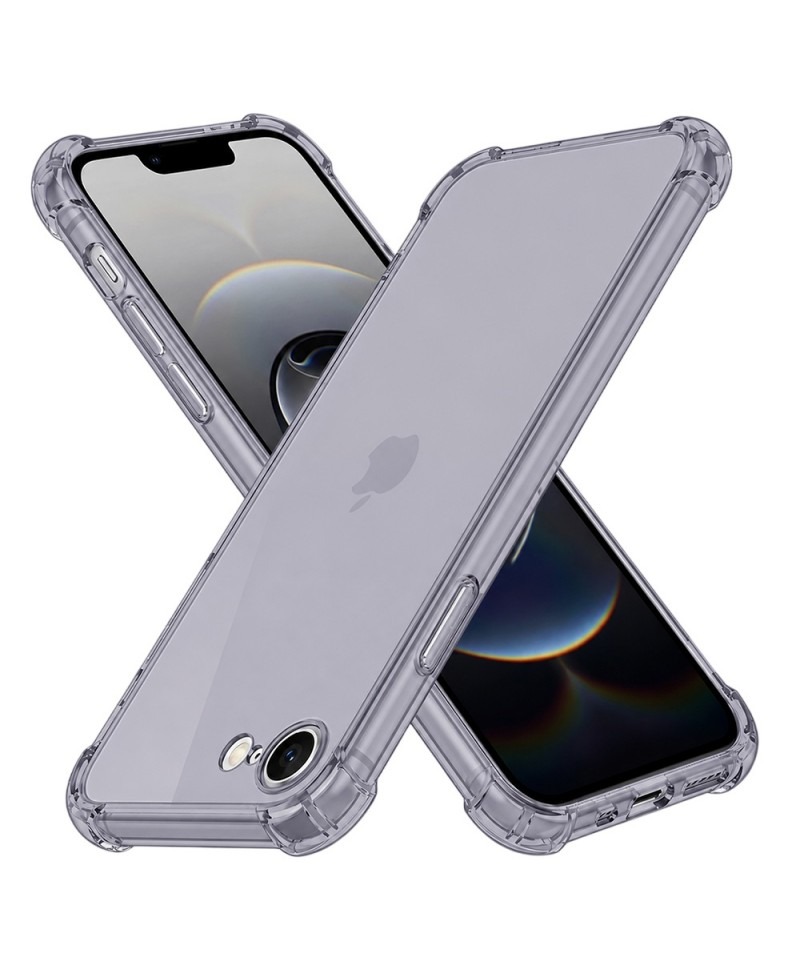 Husa Clear Silicon iPhone 16e, iPhone 17e Smoke Black