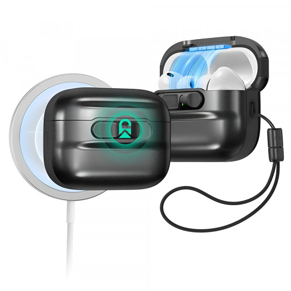 Husa ESR Pulse Magnetic FlickLock pentru Apple AirPods Pro 3, Neagra