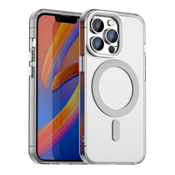 Husa MagSafe pentru Apple iPhone 13 Pro, Techsuit, CandyCase, Alba