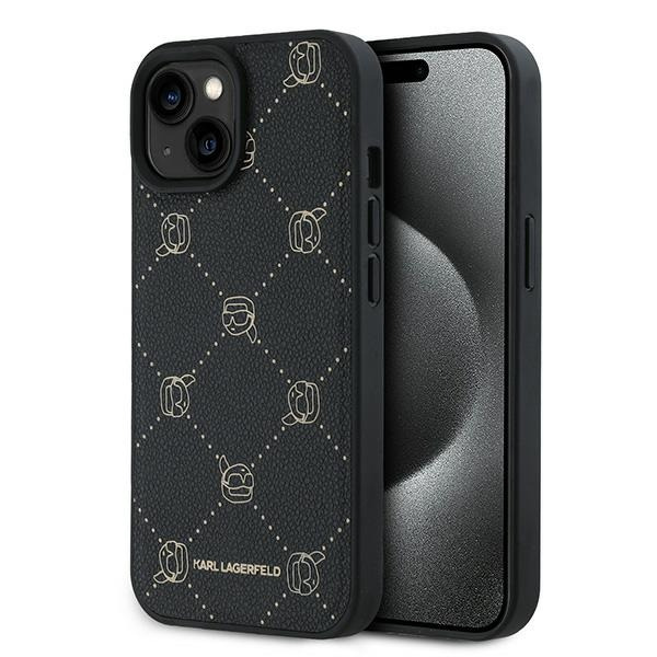 Husa MagSafe pentru Apple iPhone 15 Plus, Karl Lagerfeld, Karl's Head, Neagra