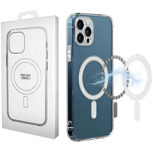 Husa MagSafe pentru Apple iPhone 16, OEM, Clear with Camera Protection, Transparenta