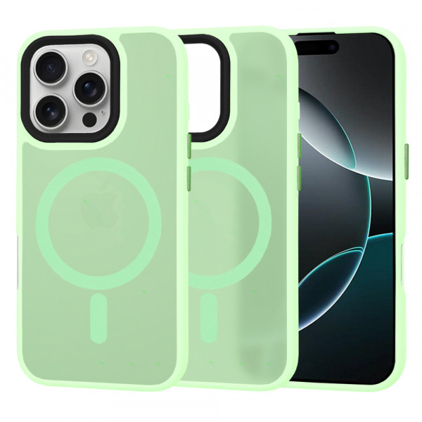 Husa MagSafe pentru Apple iPhone 16 Pro, Techsuit, HaloFrost, Verde Deschis