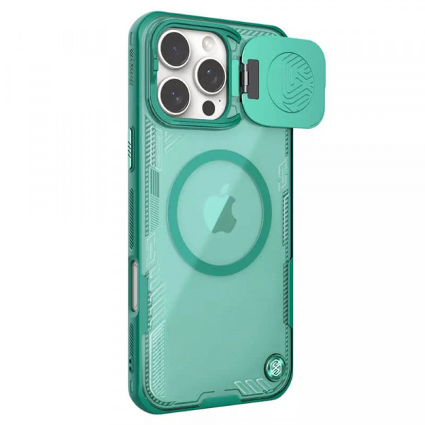 Husa MagSafe pentru Apple iPhone 16 Pro Max, Nillkin, Iceblade Prop (w/o Camera Cutout), Verde