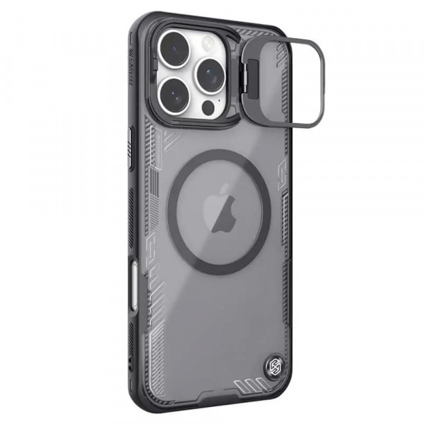 Husa MagSafe pentru Apple iPhone 16 Pro Max, Nillkin, Iceblade Prop (with Camera Cutout), Neagra