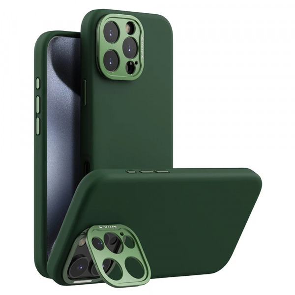 Husa MagSafe pentru Apple iPhone 16 Pro Max, Nillkin, Lens Wing, Verde