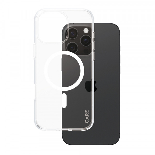 Husa MagSafe pentru Apple iPhone 16 Pro Max, PanzerGlass, Care Urban Combat, Transparenta Alba