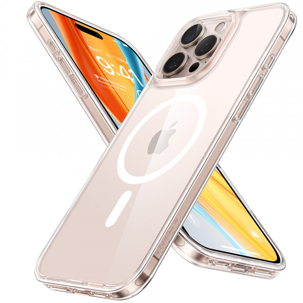 Husa MagSafe pentru Apple iPhone 16 Pro Max, Torras, Diamond, Transparenta