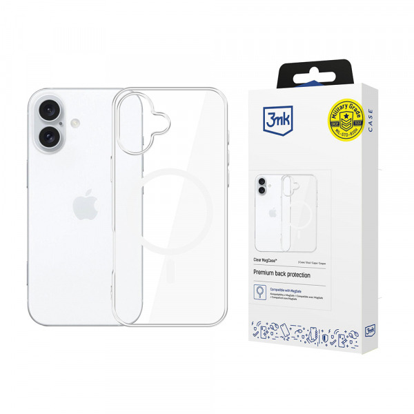 Husa MagSafe pentru Apple iPhone 17, 3MK, Clear MagCase, Transparenta