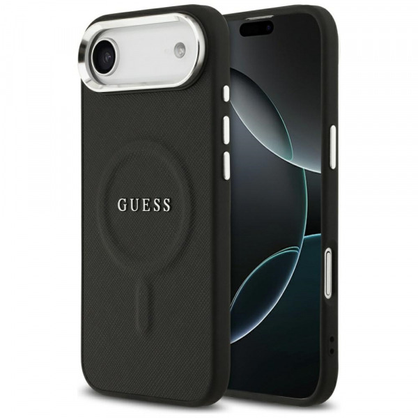 Husa MagSafe pentru Apple iPhone 17 Air, Guess, Classic Logo, Neagra