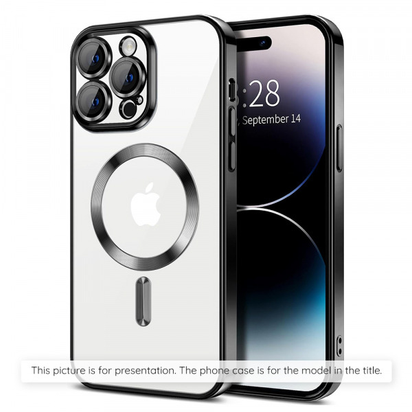 Husa MagSafe pentru Apple iPhone 17 Air, Techsuit, Luxury Crystal, Neagra