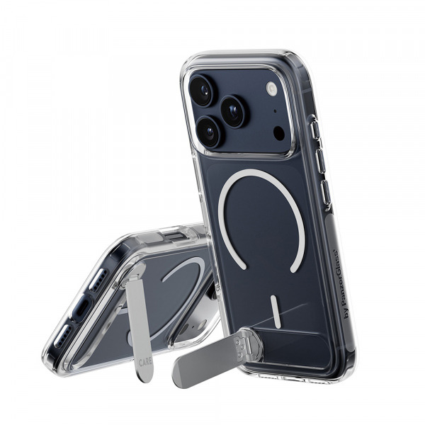Husa MagSafe pentru Apple iPhone 18 Pro / 17 Pro, PanzerGlass, Care Feature Kickstand, Transparenta