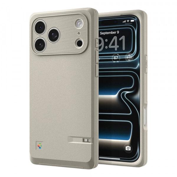 Husa MagSafe pentru Apple iPhone 18 Pro / 17 Pro, Spigen, Classic LS, Crem ACS10479