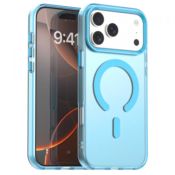 Husa MagSafe pentru Apple iPhone 18 Pro / 17 Pro, Techsuit, CandyCase, Albastra