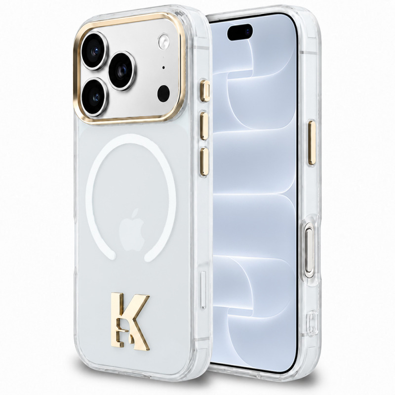 Husa MagSafe pentru Apple iPhone 18 Pro / 17 Pro, Karl Lagerfeld, IML Karl Head Logo, Transparenta