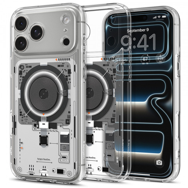 Husa MagSafe pentru Apple iPhone 18 Pro / 17 Pro, Spigen, Ultra Hybrid Neo One, Transparenta ACS12166