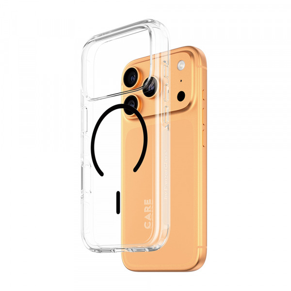 Husa MagSafe pentru Apple iPhone 17 Pro Max, PanzerGlass, Care Urban Explorer, Transparenta Neagra