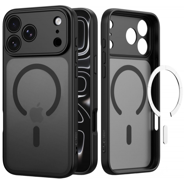 Husa MagSafe pentru Apple iPhone 18 Pro Max / 17 Pro Max, Tech-Protect, BasicMag, Neagra Mata