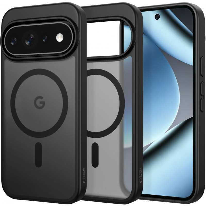 Husa MagSafe pentru Google Pixel 11 Pro XL / 10 Pro XL / 9 Pro XL, Tech-Protect, Magmat, Neagra Mata