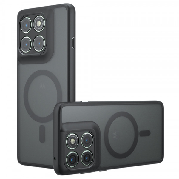 Husa MagSafe pentru Motorola Edge 60 Pro, Techsuit, PureFrost, Neagra Satinata