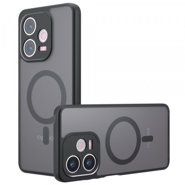 Husa MagSafe pentru Oppo A5 Pro 4G / A5 Pro, Techsuit, PureFrost, Neagra Satinata
