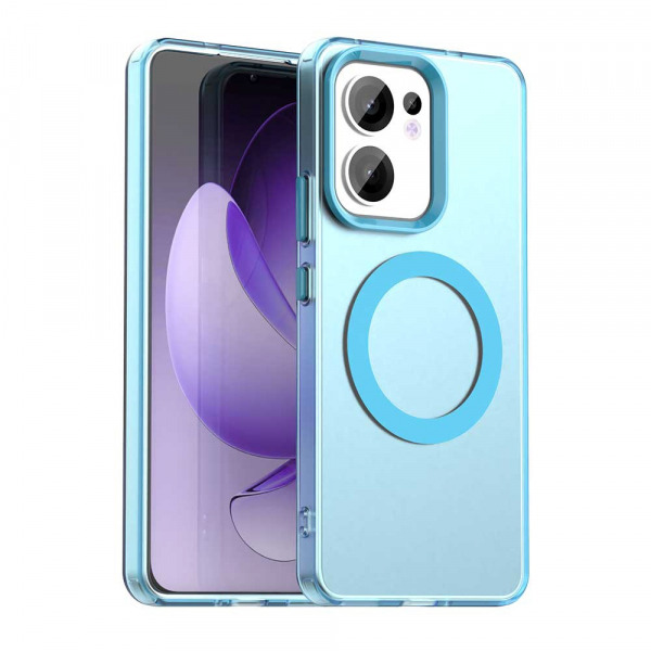 Husa MagSafe pentru Oppo Reno13 FS 5G / Reno13 F 4G / Reno13 F, Techsuit, CandyCase, Albastra