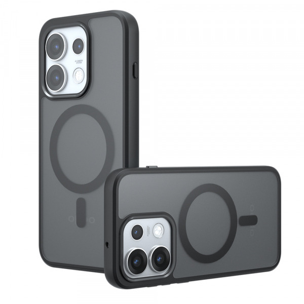 Husa MagSafe pentru Oppo Reno16 Pro, Techsuit, PureFrost, Neagra Satinata