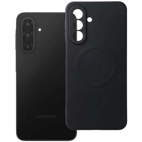 Husa MagSafe pentru Samsung Galaxy A18 5G A186 / A18 4G A185 / A17 4G A175 / A17 5G A176, OEM, Silicone Mag, Neagra