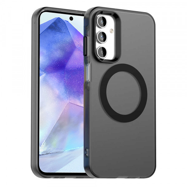 Husa MagSafe pentru Samsung Galaxy A55 5G A556, Techsuit, CandyCase, Neagra