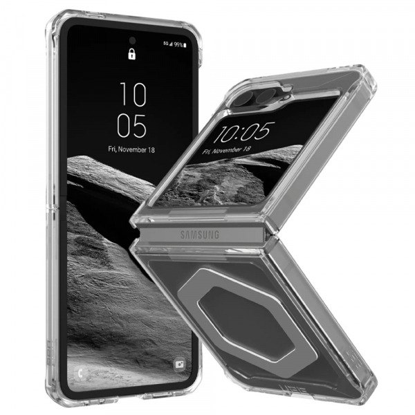 Husa MagSafe pentru Samsung Galaxy Z Flip7 FE F761 / Z Flip6 F741, Urban Armor Gear, Plyo, Transparenta