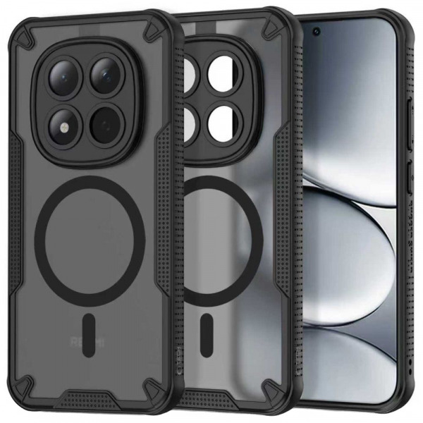 Husa MagSafe pentru Xiaomi Poco M8 Pro / Redmi Note 15 Pro+ 5G, Tech-Protect, Rugged Shield, Neagra