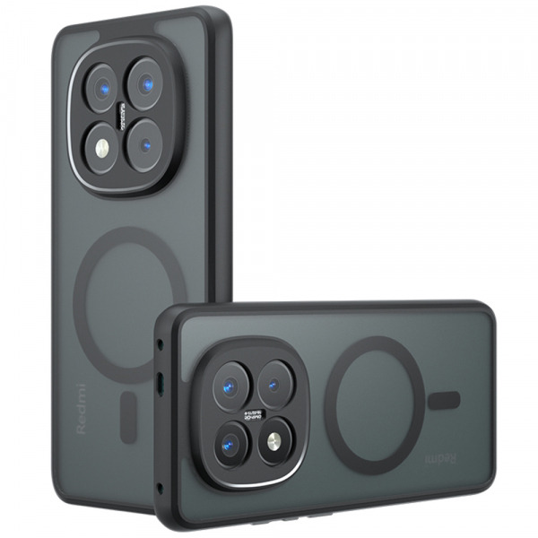 Husa MagSafe pentru Xiaomi Poco X7 / Note 14 Pro 5G, Techsuit, PureFrost, Neagra Satinata