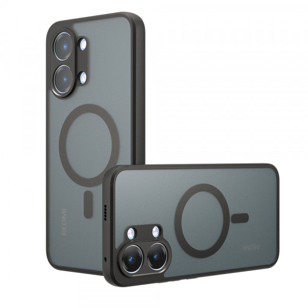Husa MagSafe pentru Xiaomi Poco X8 Pro Max, Techsuit, PureFrost, Neagra Satinata