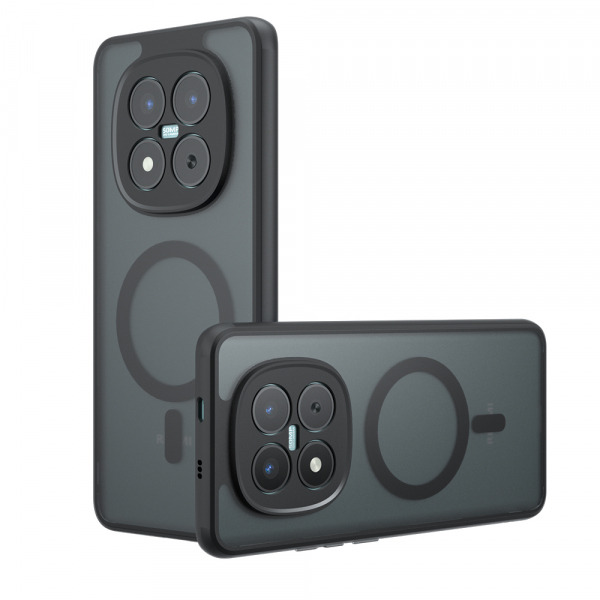 Husa MagSafe pentru Xiaomi Redmi Note 15 Pro 5G, Techsuit, PureFrost, Neagra Satinata