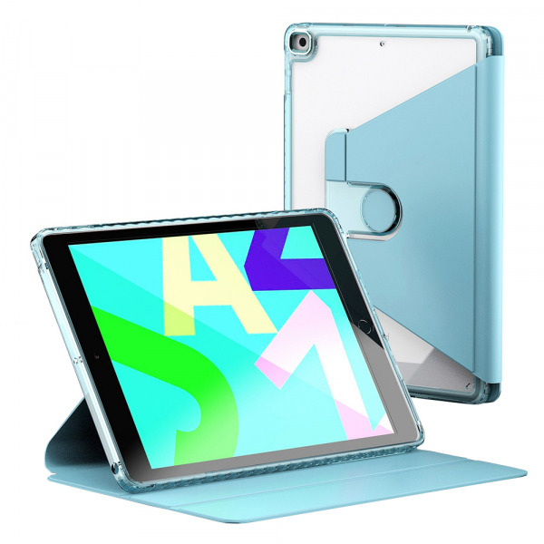 Husa pentru Apple iPad 10.2 (2021) / 10.2 (2020) / 10.2 (2019), Techsuit, Crystal Vision, Bleu
