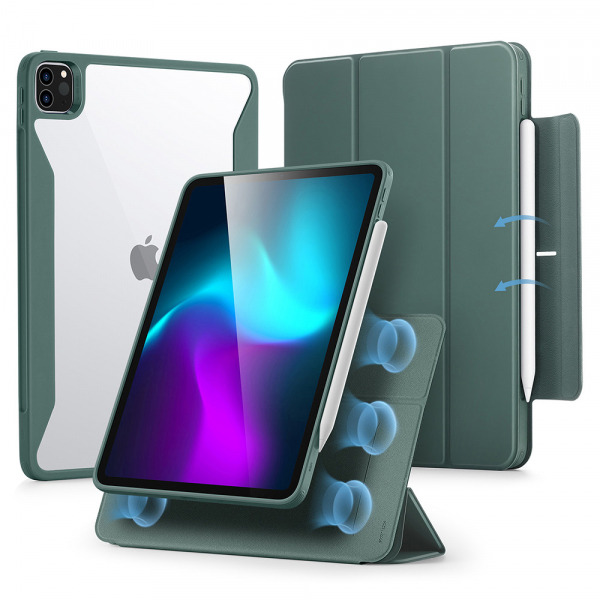 Husa pentru Apple iPad Pro 11 (2022) / Pro 11 (2021), ESR, Rebound Hybrid, Verde Satinata