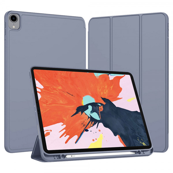 Husa pentru Apple iPad Pro 12.9 (2022) / Pro 12.9 (2021) / Pro 12.9 (2020) / Pro 12.9 (2018), Techsuit, Flex Trifold, Mov