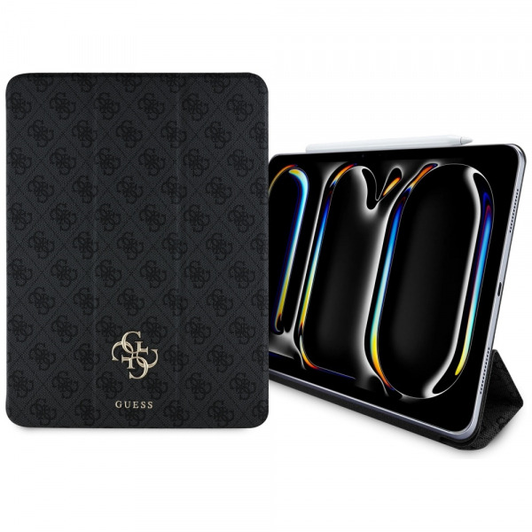 Husa pentru Apple iPad Pro 13 (2024), Guess, 4G Big Logo, Neagra