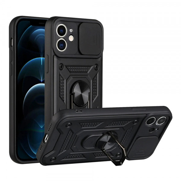 Husa pentru Apple iPhone 11, Techsuit, CamShield, Neagra