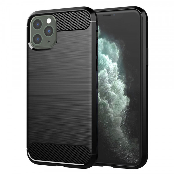 Husa pentru Apple iPhone 11 Pro Max, Techsuit, Carbon, Neagra