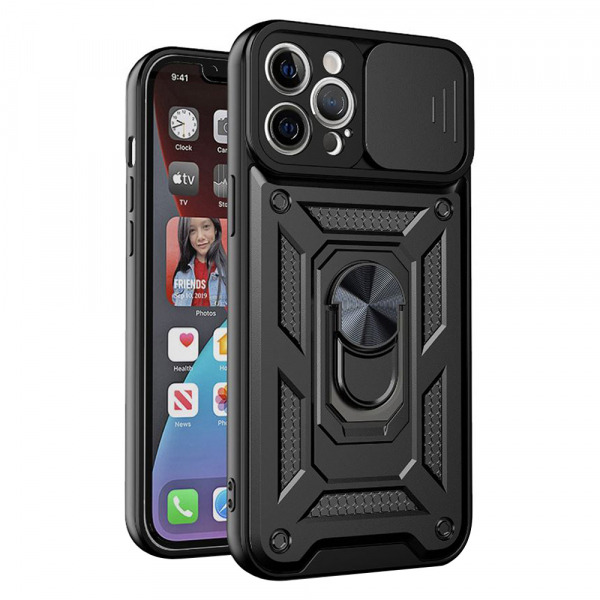Husa pentru Apple iPhone 12 Pro Max, Techsuit, CamShield, Neagra