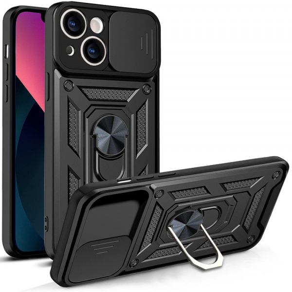 Husa pentru Apple iPhone 13, Techsuit, CamShield, Neagra