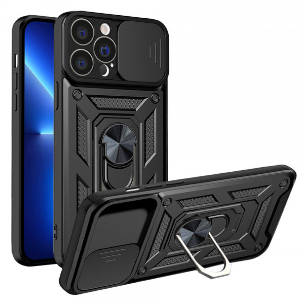 Husa pentru Apple iPhone 13 Pro, Techsuit, CamShield, Neagra