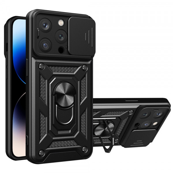 Husa pentru Apple iPhone 14 Pro Max, Techsuit, CamShield, Neagra
