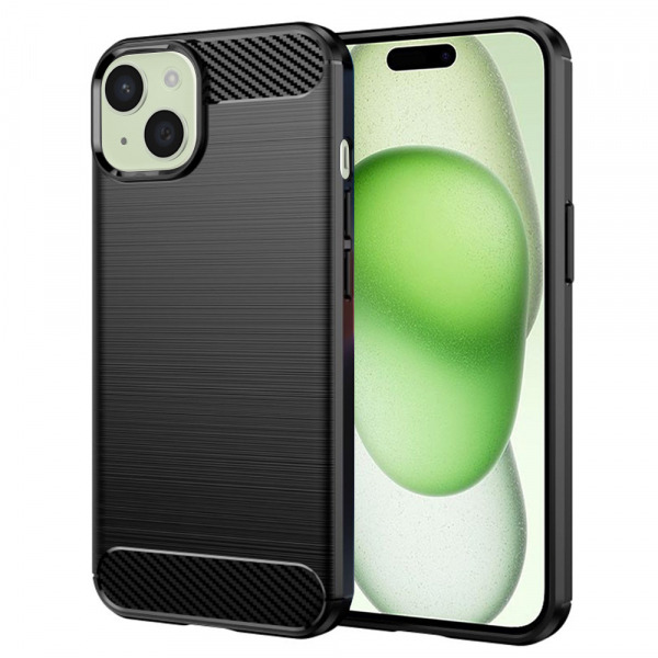 Husa pentru Apple iPhone 15 Plus, Techsuit, Carbon, Neagra