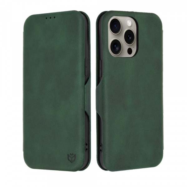 Husa pentru Apple iPhone 15 Pro Max, Techsuit, Safe Wallet Plus, Verde