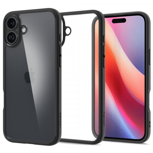 Husa pentru Apple iPhone 16, Spigen, Ultra Hybrid, Neagra Mata ACS08201