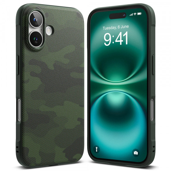 Husa pentru Apple iPhone 16 Plus, Ringke, Onyx Design, Verde